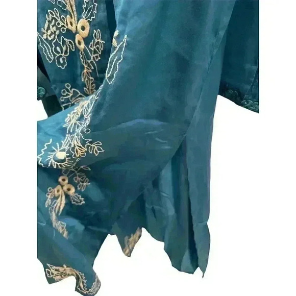 COPY - Honey Punch komono  coverup or robe in teal.  Size M, NWT​​​​​​​​ - Picture 6 of 9